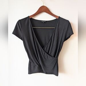 Dynamite Black Wrap Top Small